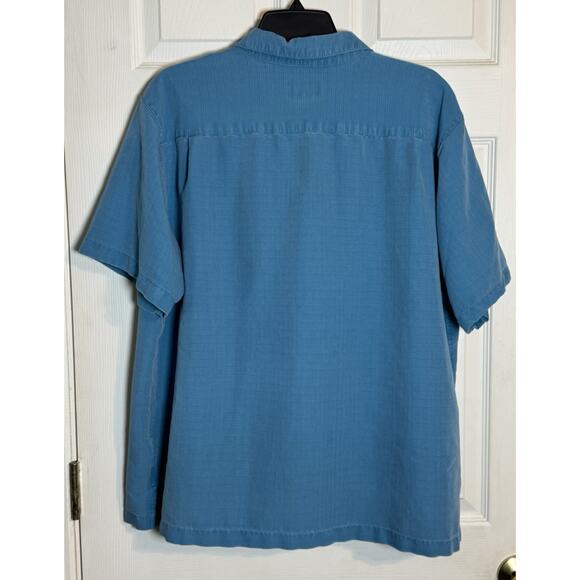 David Taylor Collection Men's Short Sleeved Button- Up, Blue, XL - Picture 4 of 8